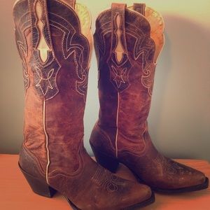 Real Leather Cowgirl Boots!